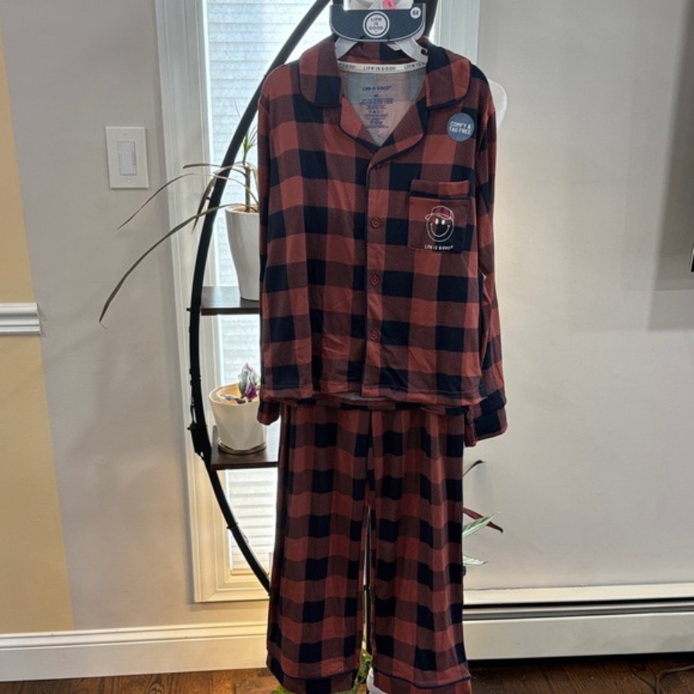 Life is good Kids Plaid Pajamas